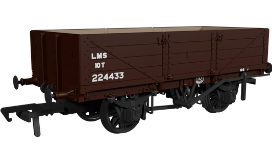Rapido Trains UK 950007 - LNWR D84 4-Plank Open – No.224433 LMS Bauxite (post-1936)