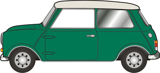 Oxford Diecast 120MN003 - Mini Almond Green/Old English White