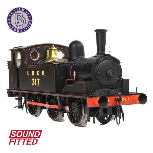 Bachmann 31-066SF - NER E (J71) Tank 317 LNER Lined Black (Sound Fitted)