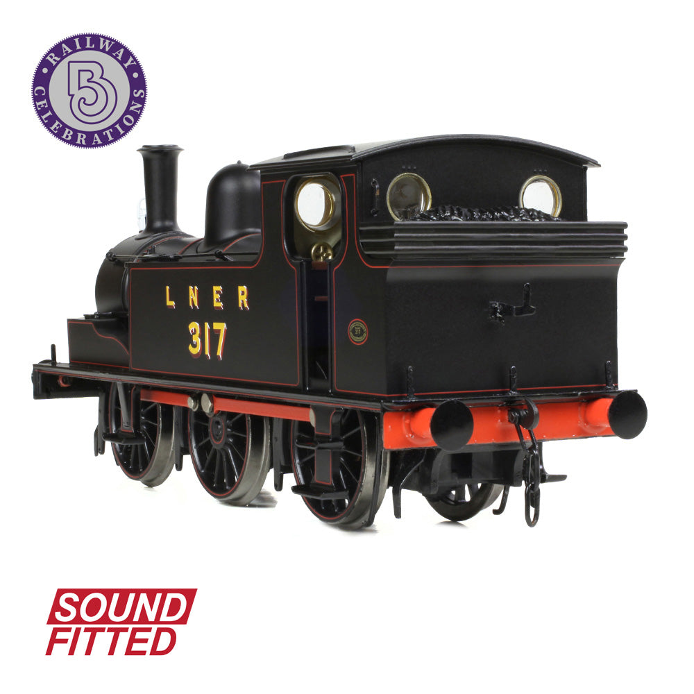 Bachmann 31-066SF - NER E (J71) Tank 317 LNER Lined Black (Sound Fitted)