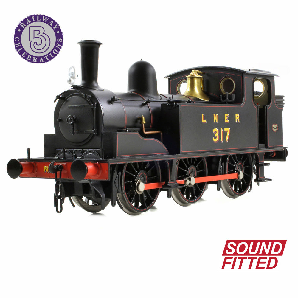 Bachmann 31-066SF - NER E (J71) Tank 317 LNER Lined Black (Sound Fitted)