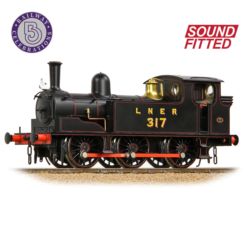 Bachmann 31-066SF - NER E (J71) Tank 317 LNER Lined Black (Sound Fitted)