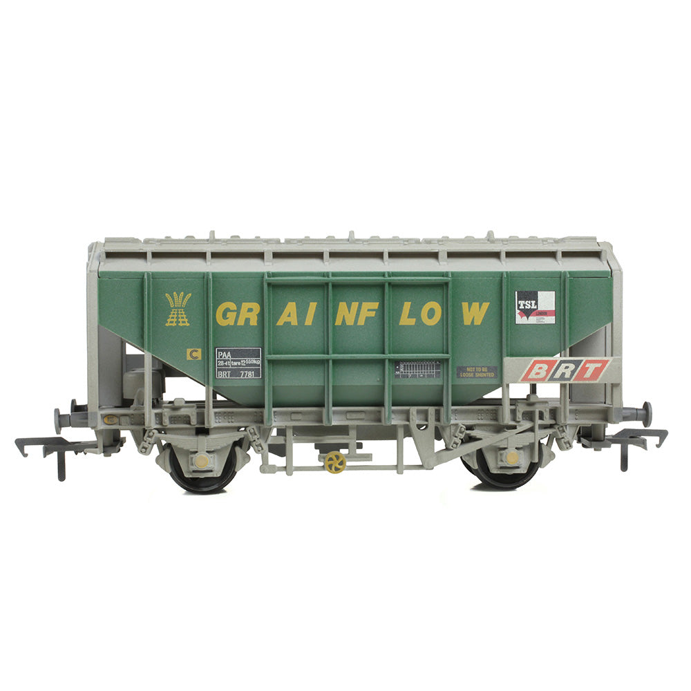 Bachmann 33-132B -  35 Ton PAA Bulk Grain Wagon 'Grainflow' Green & Grey [Weathered]