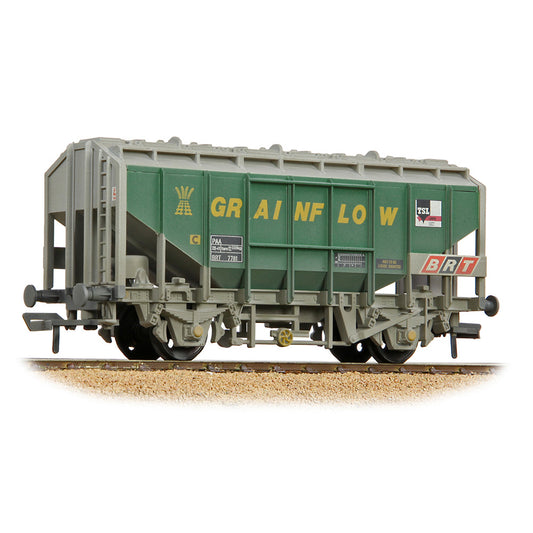 Bachmann 33-132B -  35 Ton PAA Bulk Grain Wagon 'Grainflow' Green & Grey [Weathered]