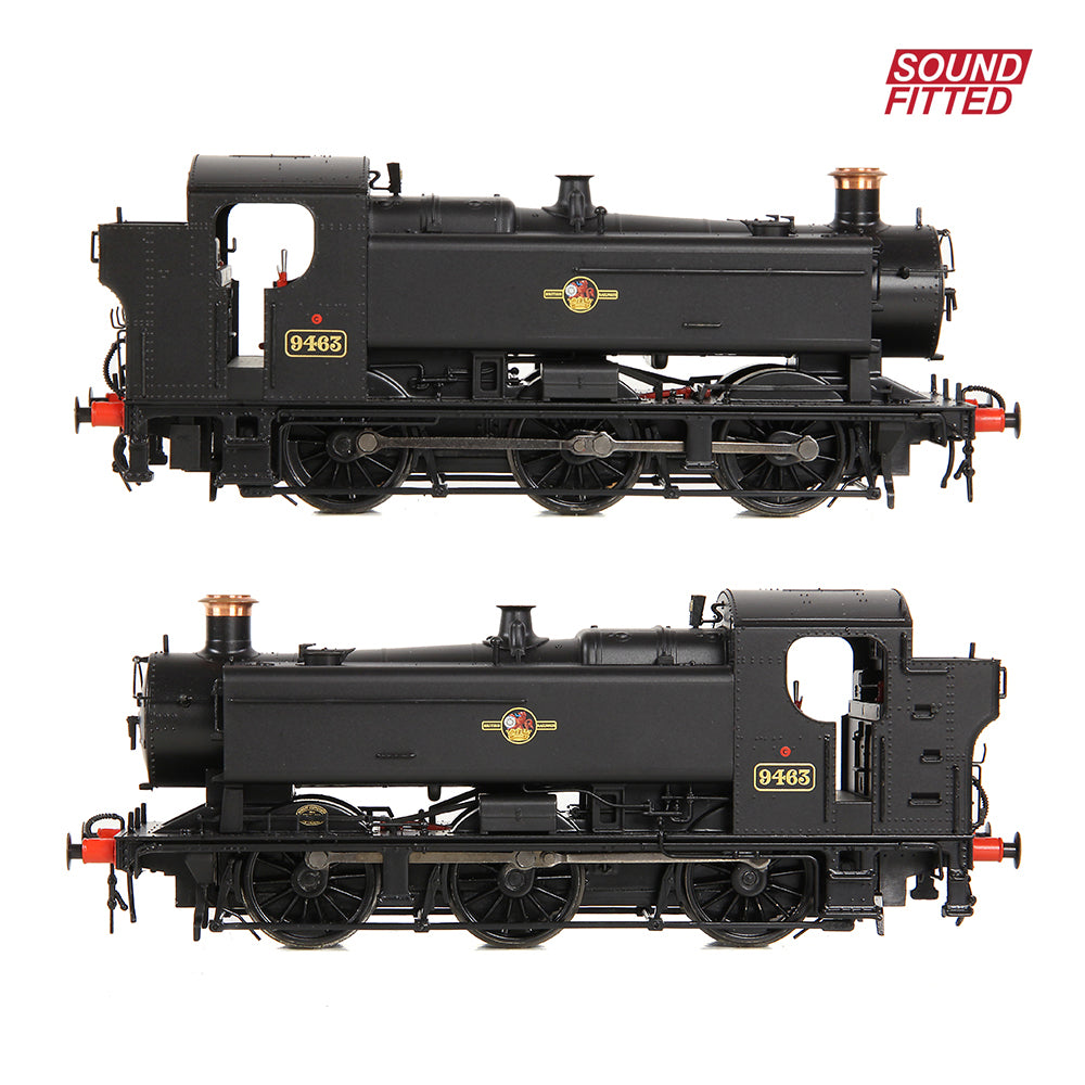 Bachmann 35-027ASF - 94XX Class Pannier Tank 9463 BR Black Late Crest SOUND FITTED