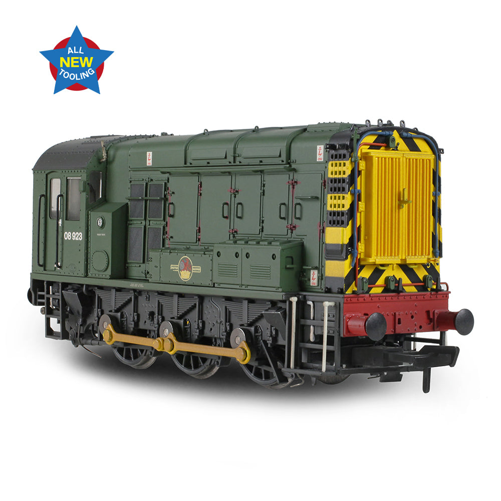 Bachmann 35-926 - Class 08 08923 BR Green (Wasp Stripes) [Weathered]