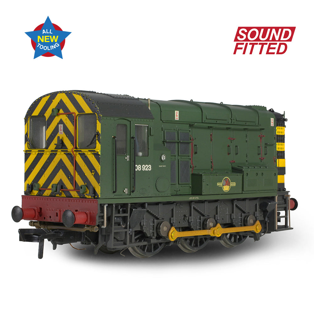 Bachmann 35-926SF - Class 08 08923 BR Green (Wasp Stripes) [Weathered]