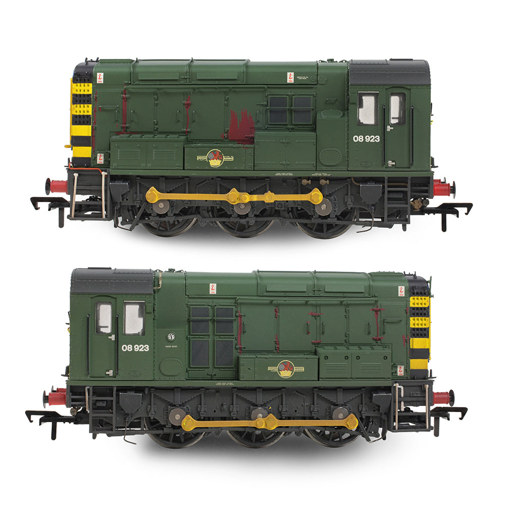 Bachmann 35-926SF - Class 08 08923 BR Green (Wasp Stripes) [Weathered]