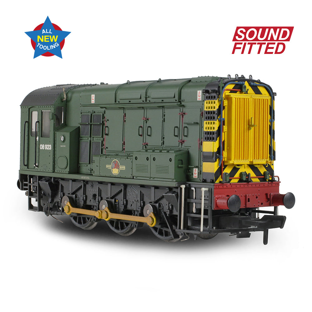 Bachmann 35-926SF - Class 08 08923 BR Green (Wasp Stripes) [Weathered]
