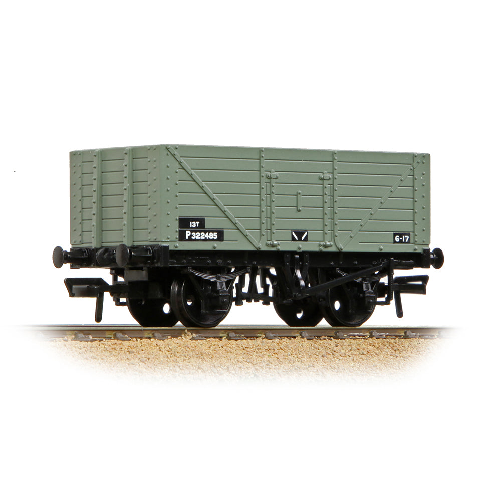 Bachmann 37-158D - 8 Plank Fixed End Door Wagon BR Grey (Early)