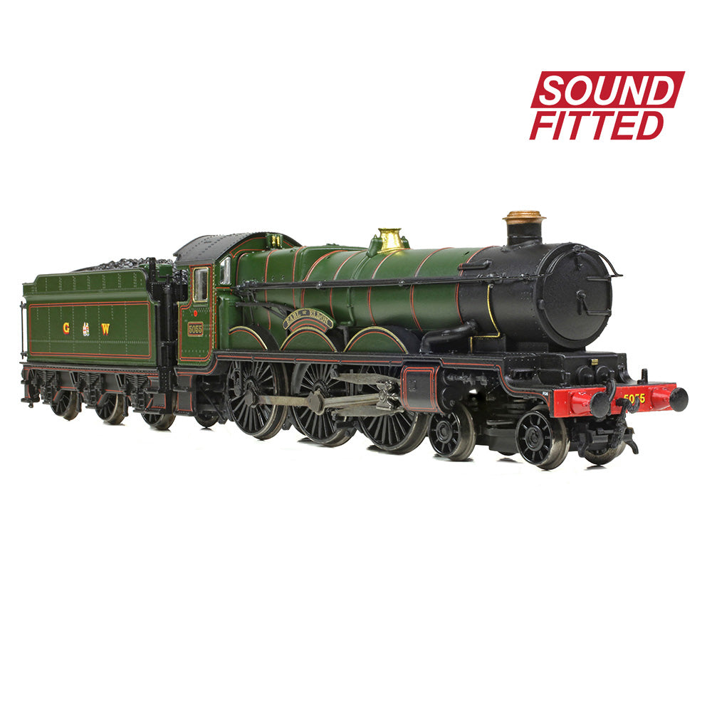 Graham Farish 372-034SF - GWR 4073 'Castle' 5055 'Earl of Eldon' GWR Lined Green (GW Crest) (SOUND FITTED)