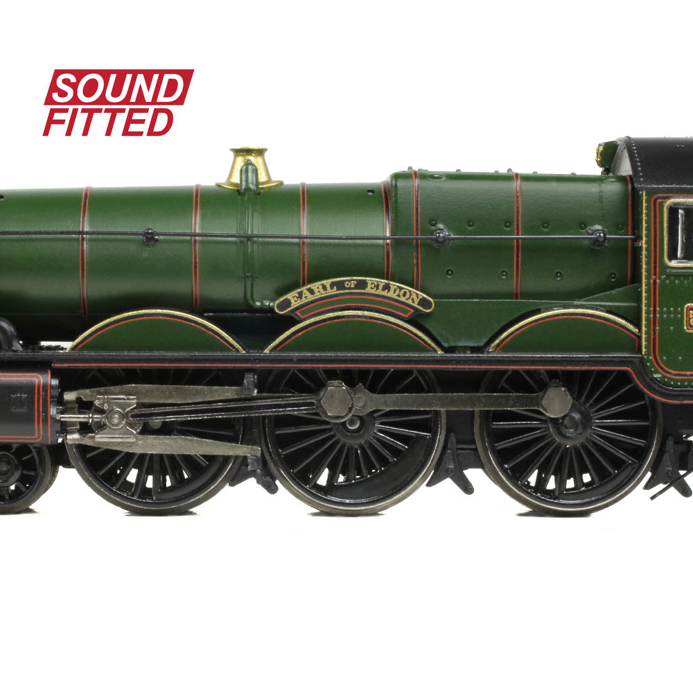 Graham Farish 372-034SF - GWR 4073 'Castle' 5055 'Earl of Eldon' GWR Lined Green (GW Crest) (SOUND FITTED)
