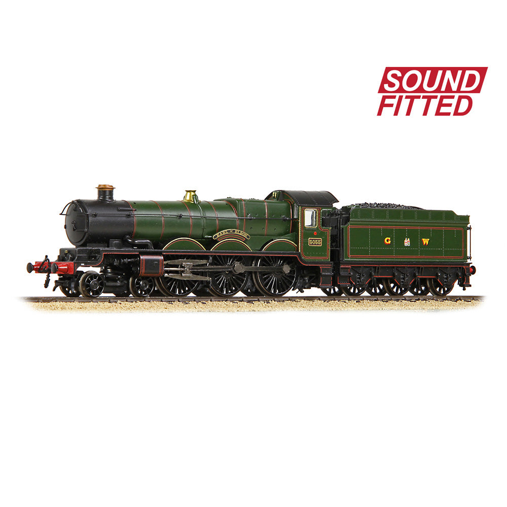 Graham Farish 372-034SF - GWR 4073 'Castle' 5055 'Earl of Eldon' GWR Lined Green (GW Crest) (SOUND FITTED)