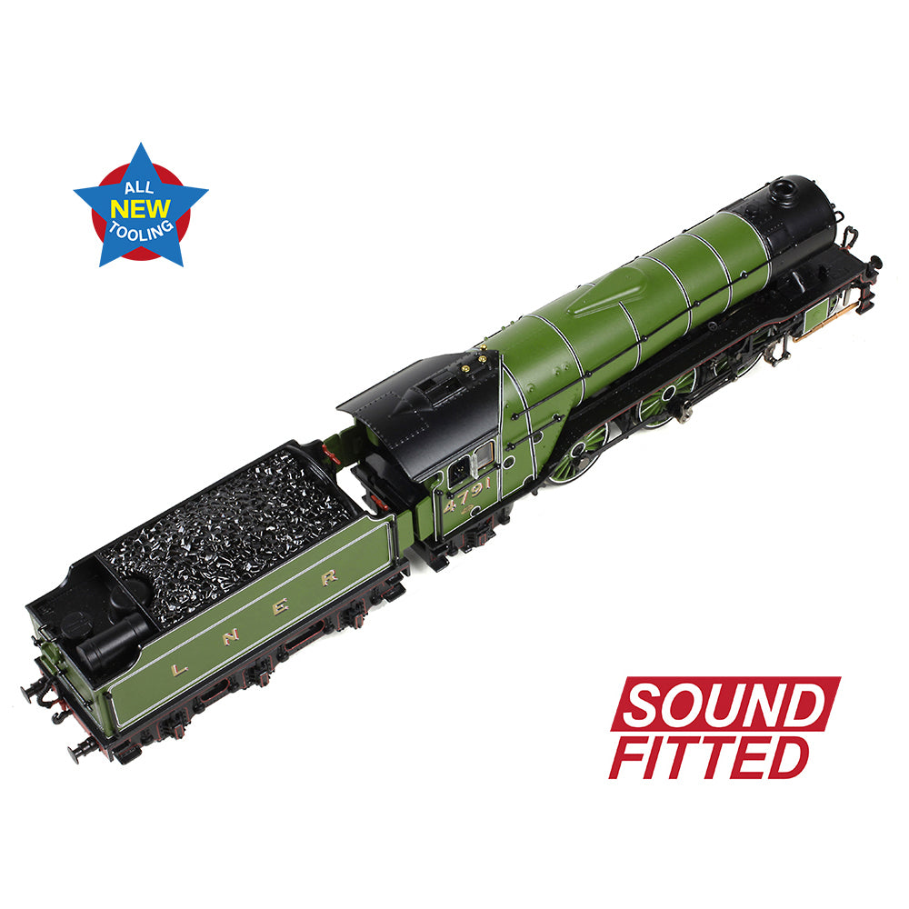 Graham Farish 372-610SF - LNER V2 4791 LNER Lined Green (Original) (Sound Fitted)
