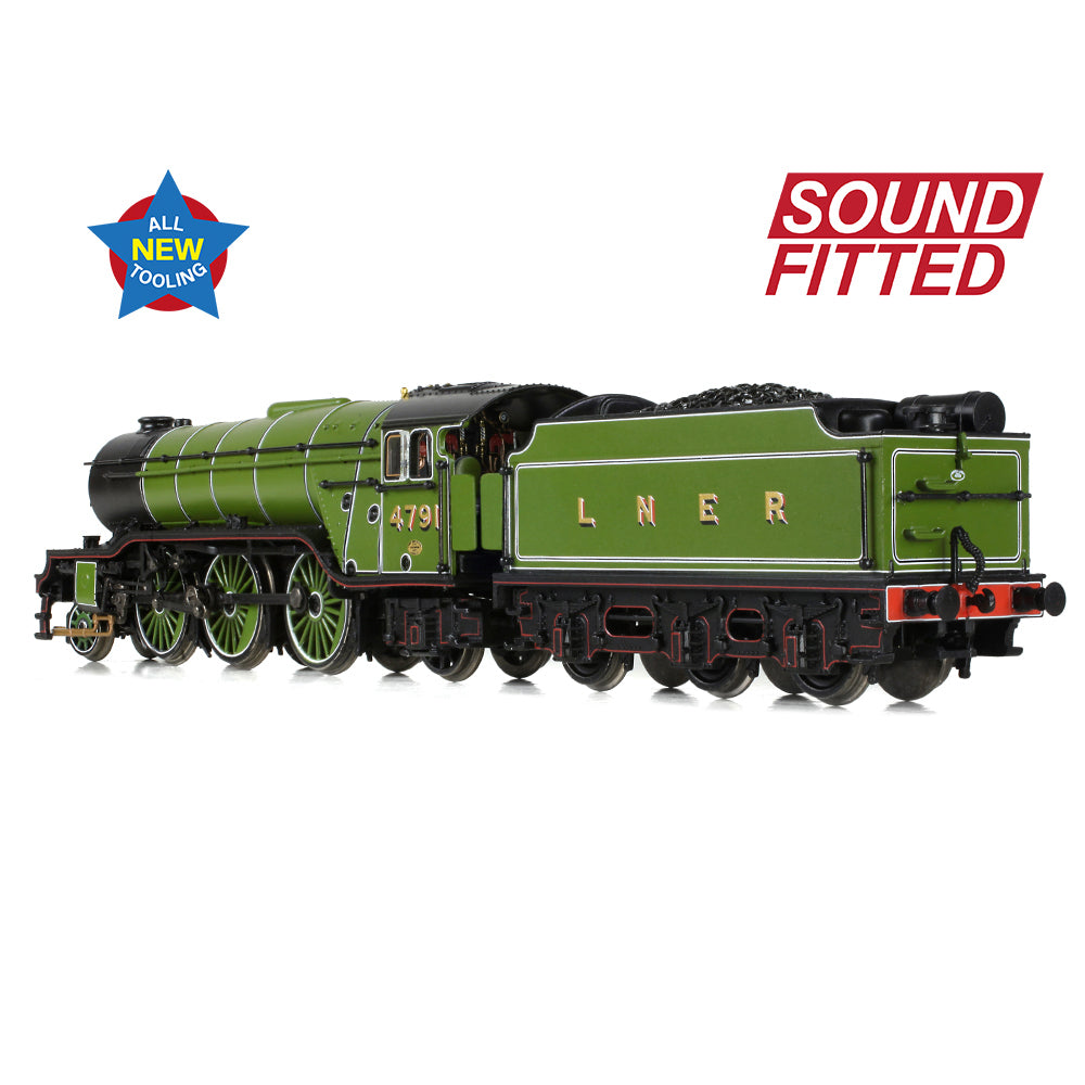 Graham Farish 372-610SF - LNER V2 4791 LNER Lined Green (Original) (Sound Fitted)