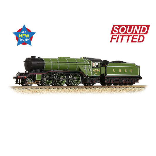 Graham Farish 372-610SF - LNER V2 4791 LNER Lined Green (Original) (Sound Fitted)