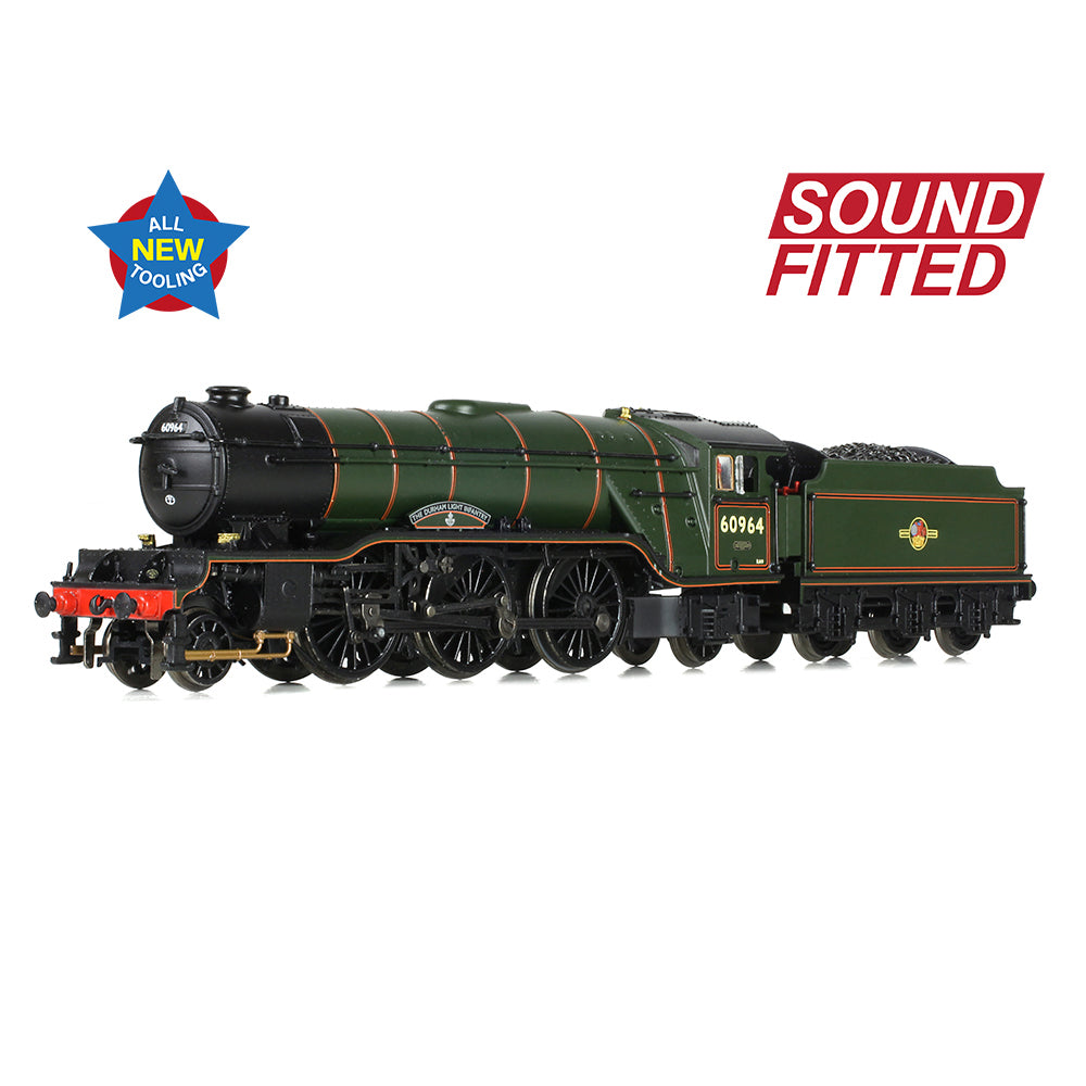 Graham Farish 372-613SF - LNER V2 60964 'Durham Light Infantry' BR Lined Green (Late Crest)