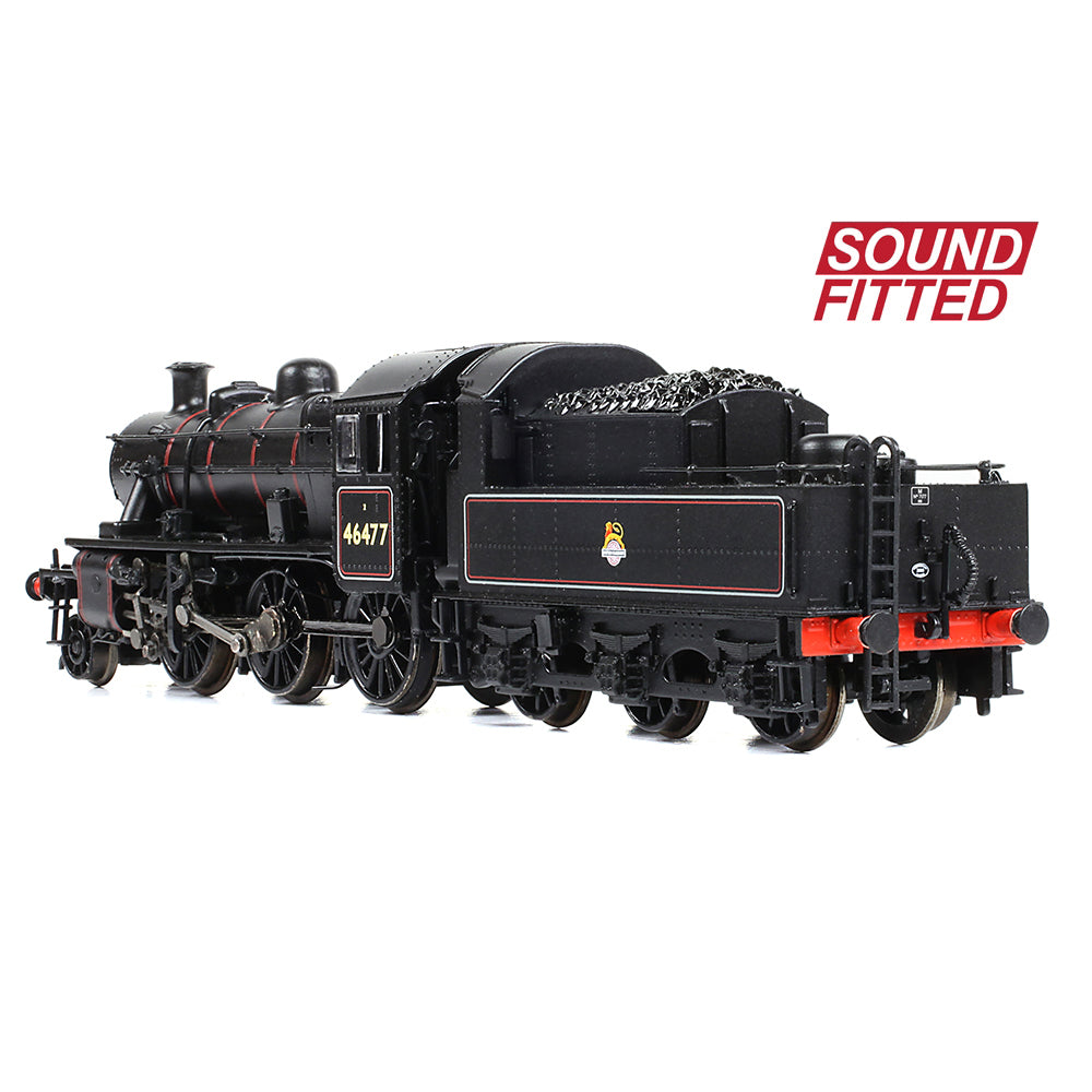 Graham Farish 372-626ASF - LMS Ivatt 2MT Class 46477 BR Lined Black Early Emblem (SOUND FITTED)
