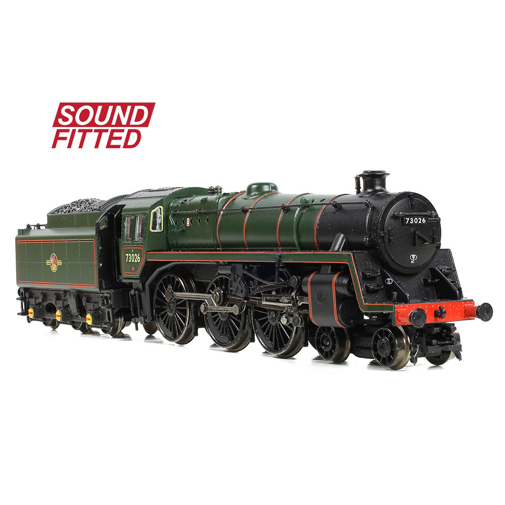 Graham Farish 372-728BSF - BR Standard Class 5MT 73026 BR Lined Green Late Crest (SOUND FITTED)