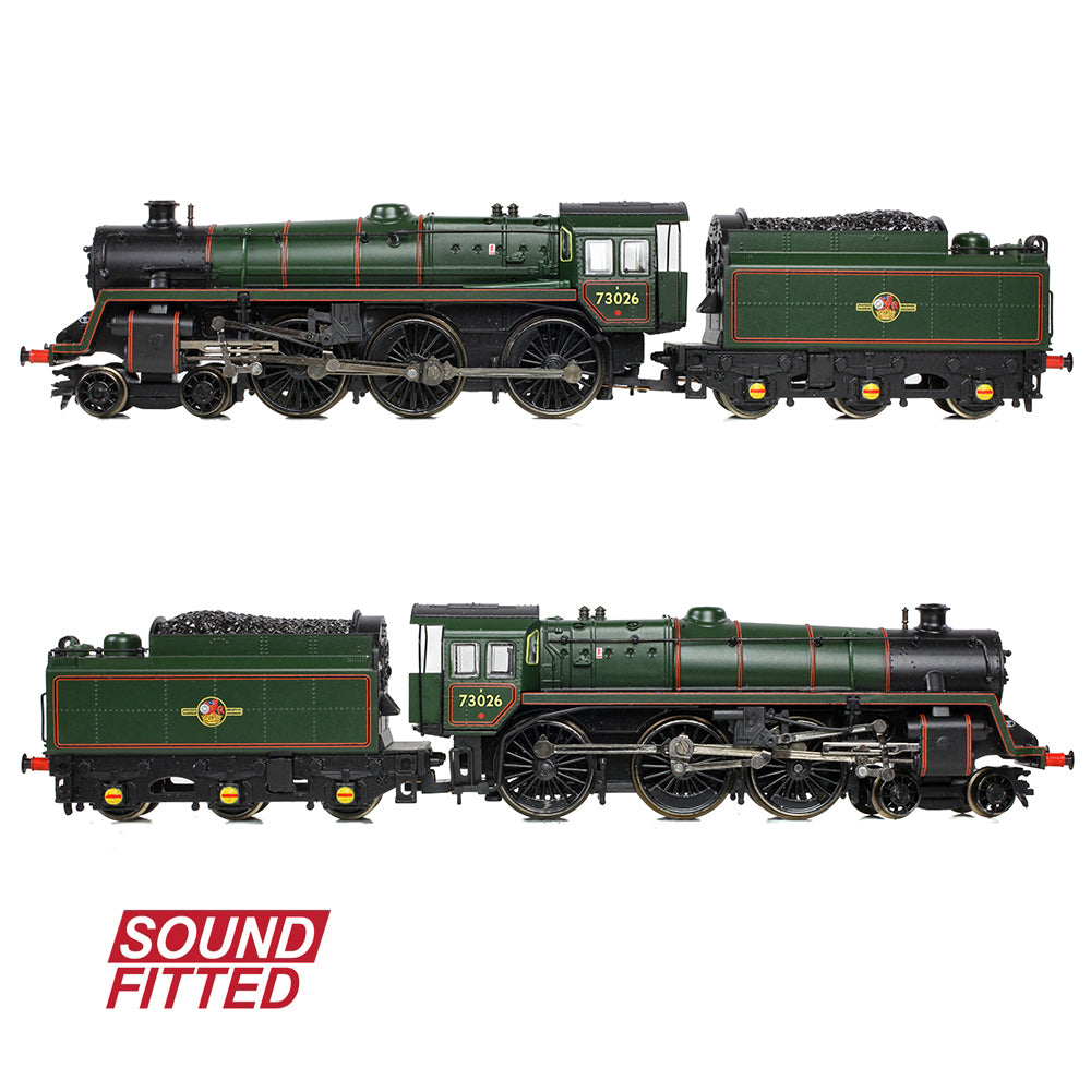 Graham Farish 372-728BSF - BR Standard Class 5MT 73026 BR Lined Green Late Crest (SOUND FITTED)