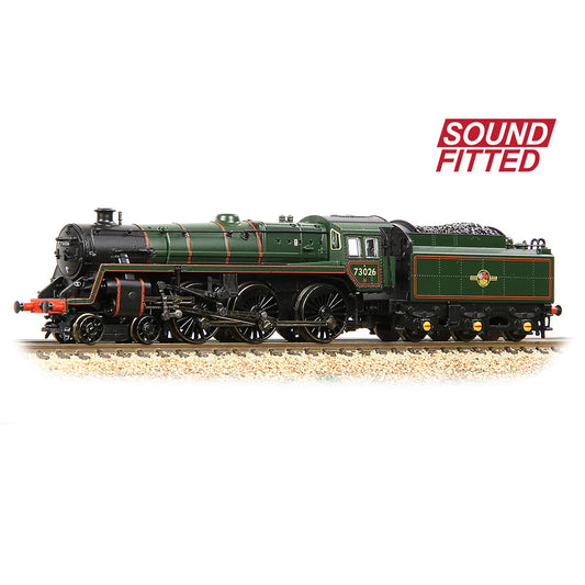 Graham Farish 372-728BSF - BR Standard Class 5MT 73026 BR Lined Green Late Crest (SOUND FITTED)