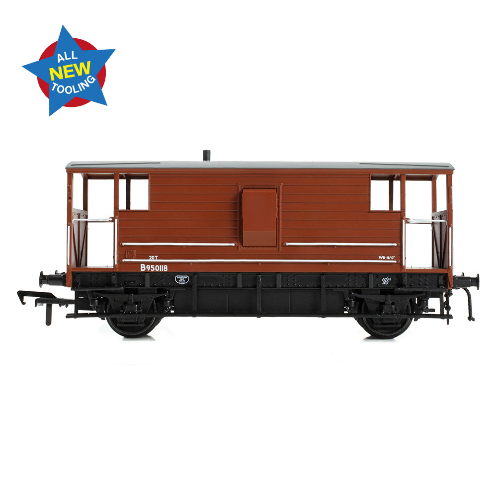 Bachmann 38-977 - LMS 20T Brake Van BR Bauxite (Early)