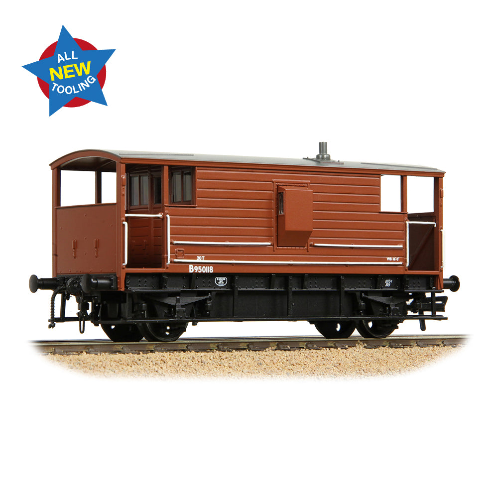 Bachmann 38-977 - LMS 20T Brake Van BR Bauxite (Early)