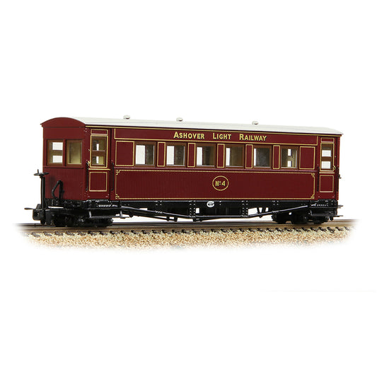 Bachmann Narrow Gauge 394-025A - Gloucester Bogie Coach Ashover Light Railway Crimson No.4