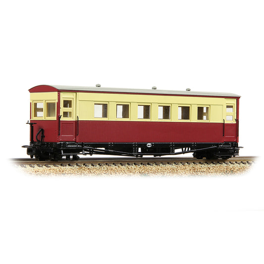 Bachmann Narrow Gauge 394-027 - Gloucester Bogie Coach Lincolnshire Coast Light Railway Crimson & Cream