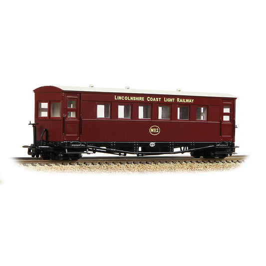 Bachmann Narrow Gauge 394-028 - Gloucester Bogie Coach Lincolnshire Coast Light Railway Maroon