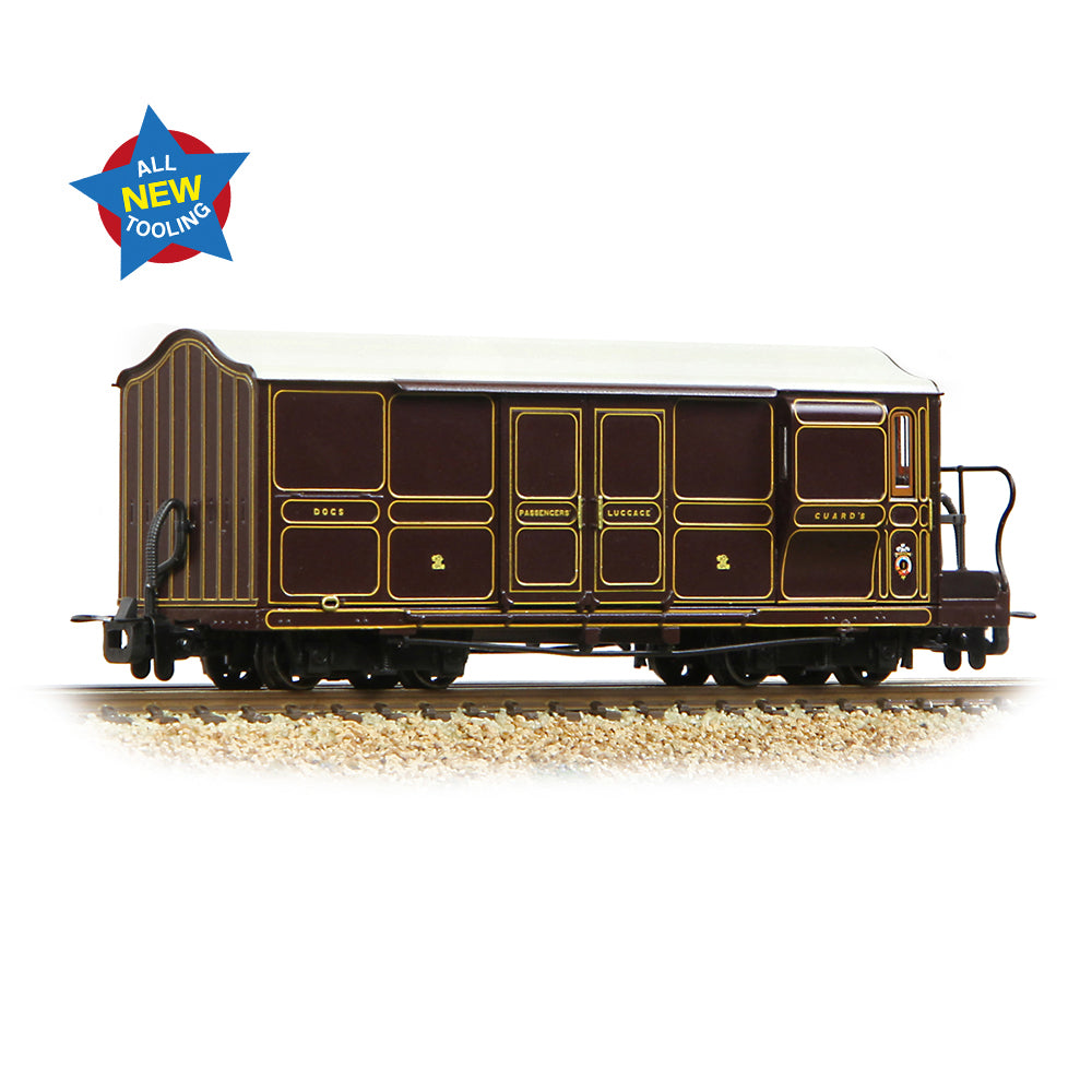 Bachmann Narrow Gauge 394-076 - Ffestiniog Railway Curly Roof Van No.1 FR Lined Plum