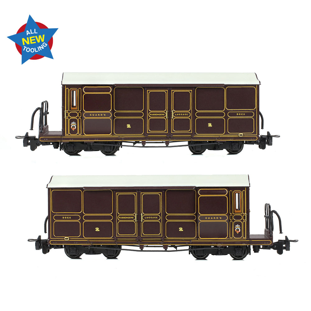 Bachmann Narrow Gauge 394-076 - Ffestiniog Railway Curly Roof Van No.1 FR Lined Plum