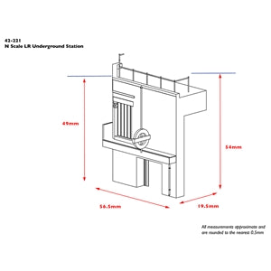 Graham Farish (Scenecraft) 42-221 - Low Relief Underground Station