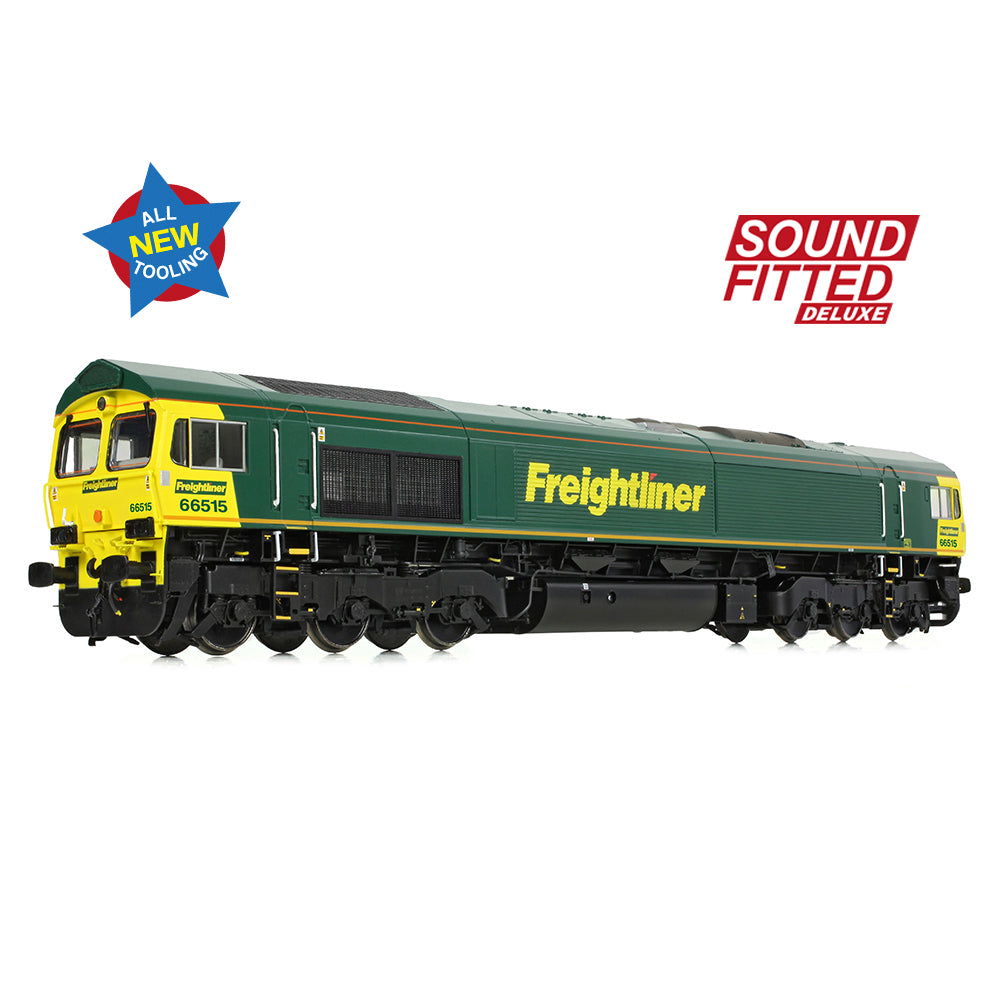 Bachmann 50-001SFX - Class 66/5 66515 Freightliner Green (SOUND FITTED DELUXE)