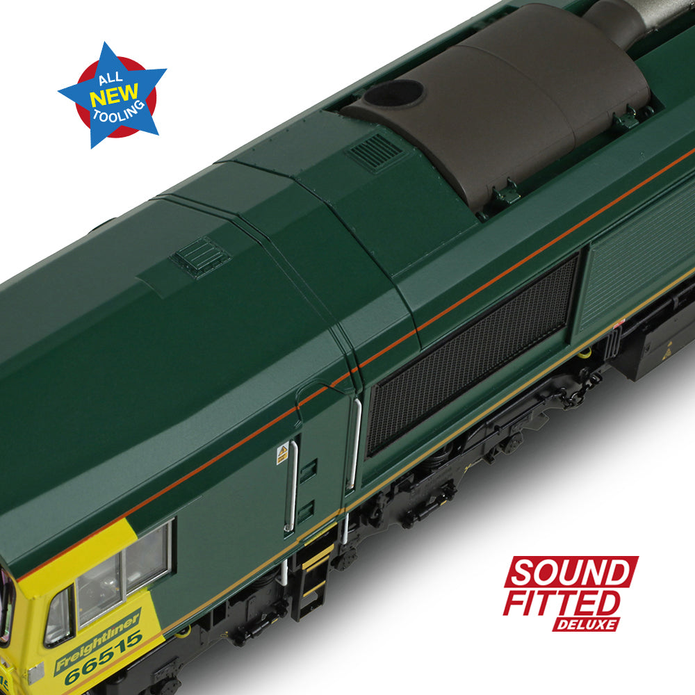 Bachmann 50-001SFX - Class 66/5 66515 Freightliner Green (SOUND FITTED DELUXE)