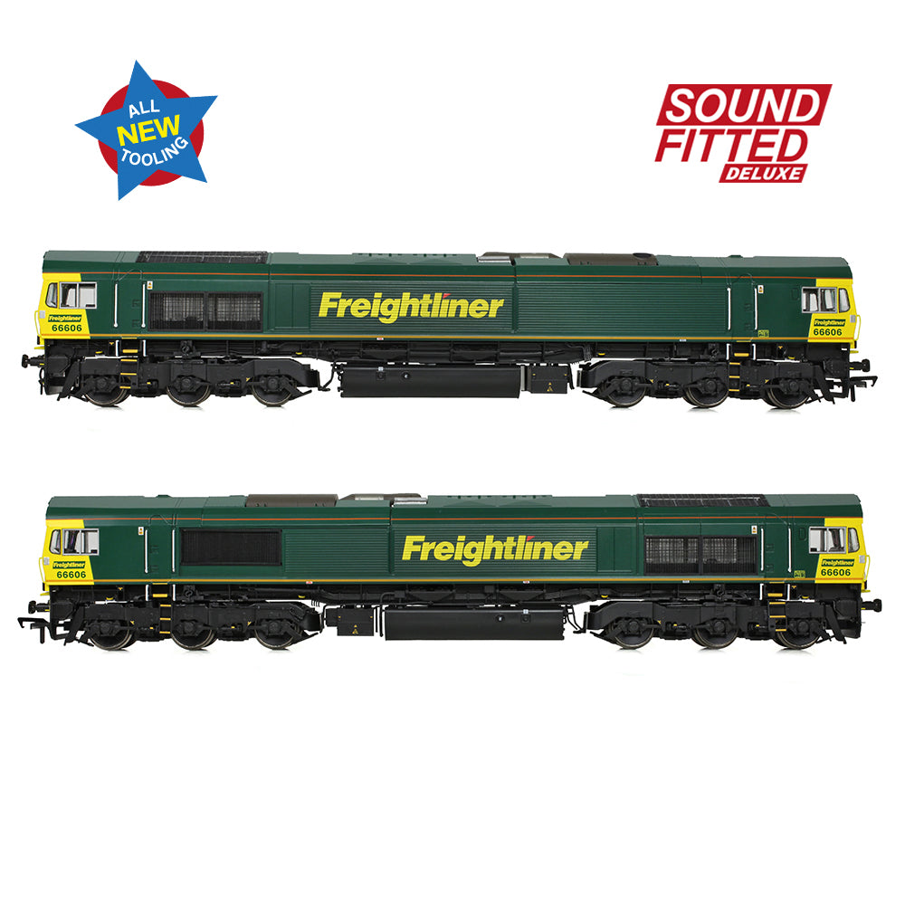 Bachmann 50-002SFX - Class 66/6 66606 Freightliner Green (SOUND FITTED DELUXE)