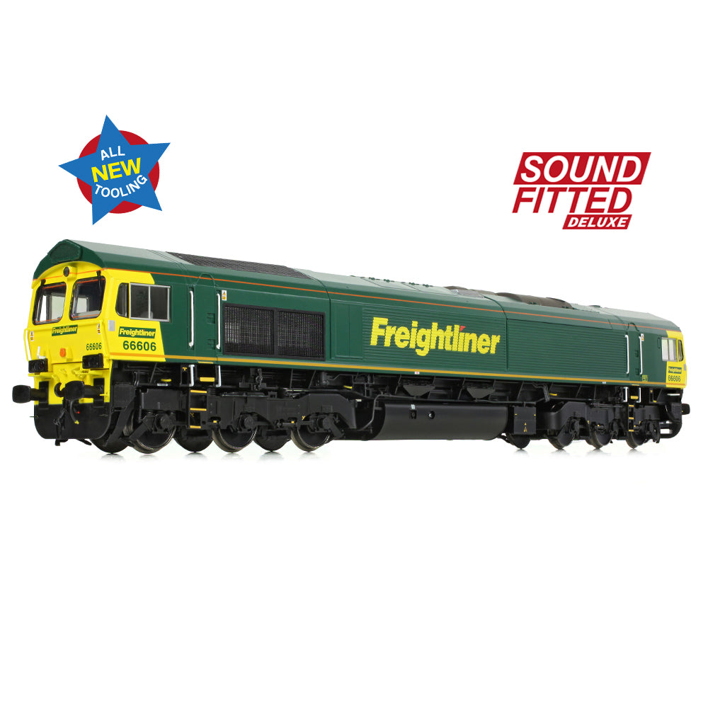 Bachmann 50-002SFX - Class 66/6 66606 Freightliner Green (SOUND FITTED DELUXE)