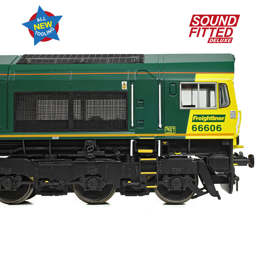 Bachmann 50-002SFX - Class 66/6 66606 Freightliner Green (SOUND FITTED DELUXE)
