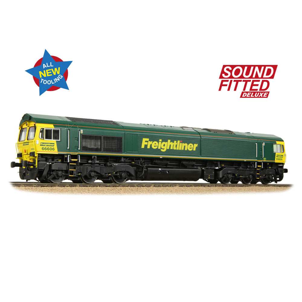 Bachmann 50-002SFX - Class 66/6 66606 Freightliner Green (SOUND FITTED DELUXE)