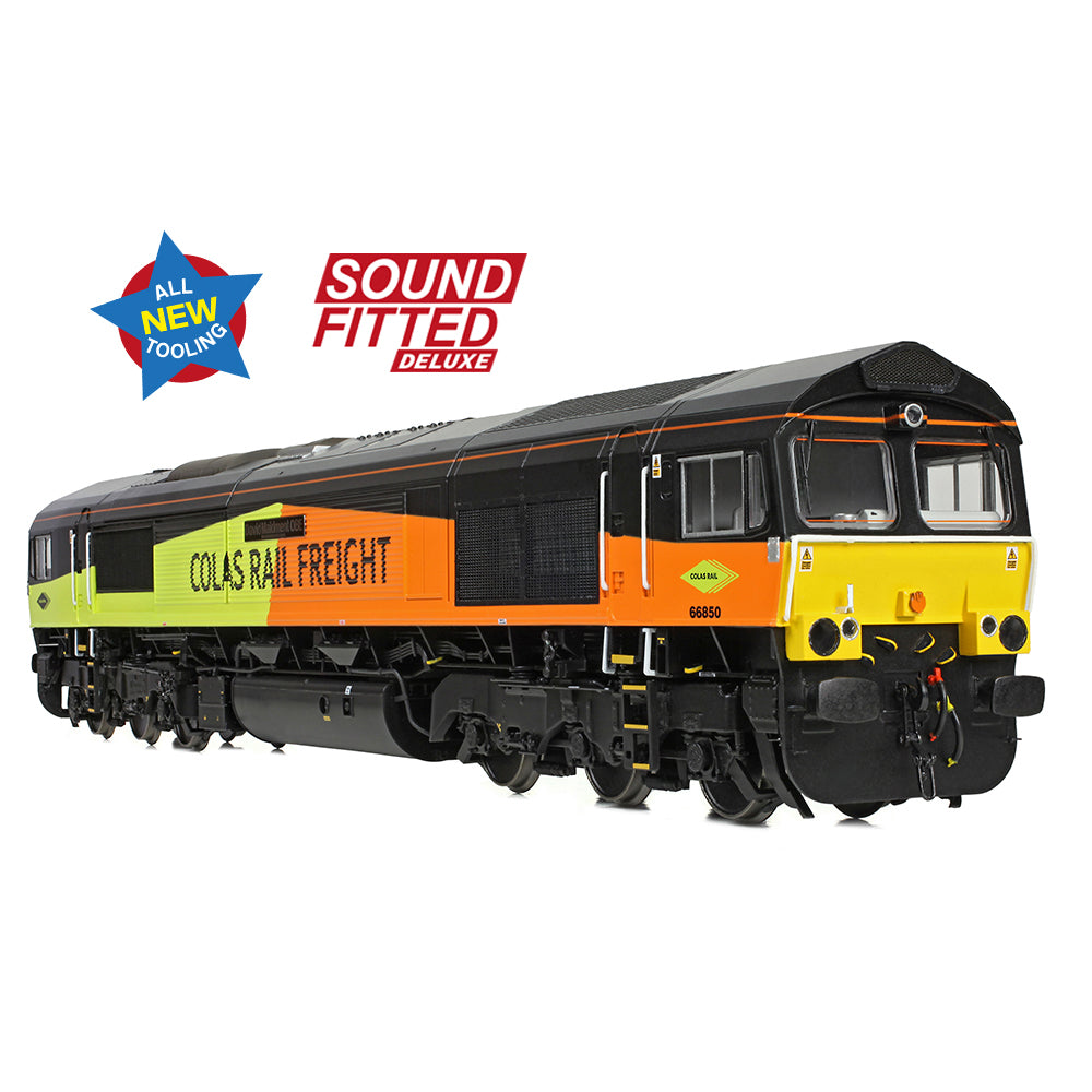 Bachmann 50-004ASFX - Class 66/8 66850 'David Maidment OBE' Colas Rail Freight (SOUND FITTED DELUXE)