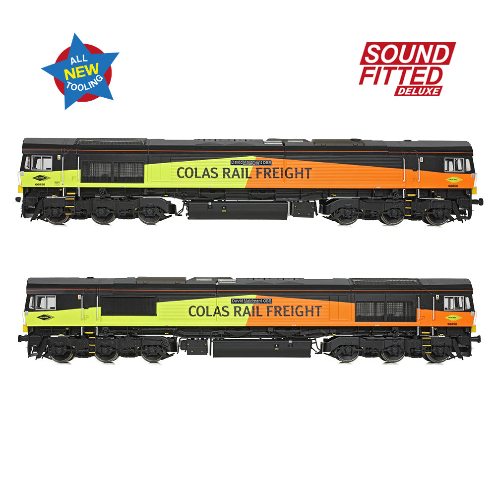 Bachmann 50-004ASFX - Class 66/8 66850 'David Maidment OBE' Colas Rail Freight (SOUND FITTED DELUXE)