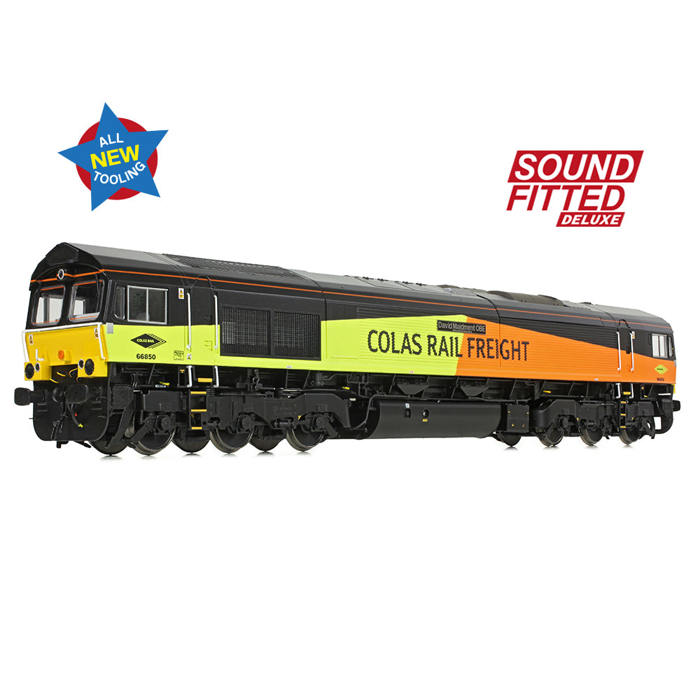 Bachmann 50-004ASFX - Class 66/8 66850 'David Maidment OBE' Colas Rail Freight (SOUND FITTED DELUXE)