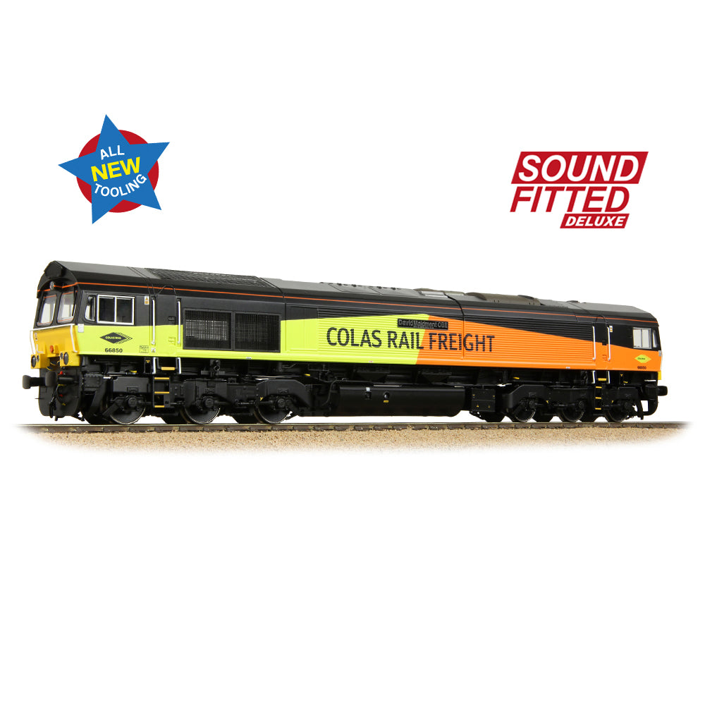 Bachmann 50-004ASFX - Class 66/8 66850 'David Maidment OBE' Colas Rail Freight (SOUND FITTED DELUXE)