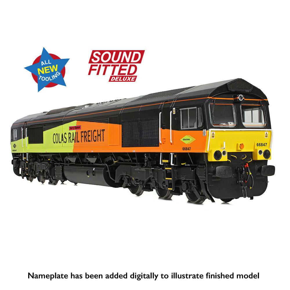Bachmann 50-004SFX - Class 66/8 66847 'Terry Baker' Colas Rail Freight (SOUND FITTED DELUXE)