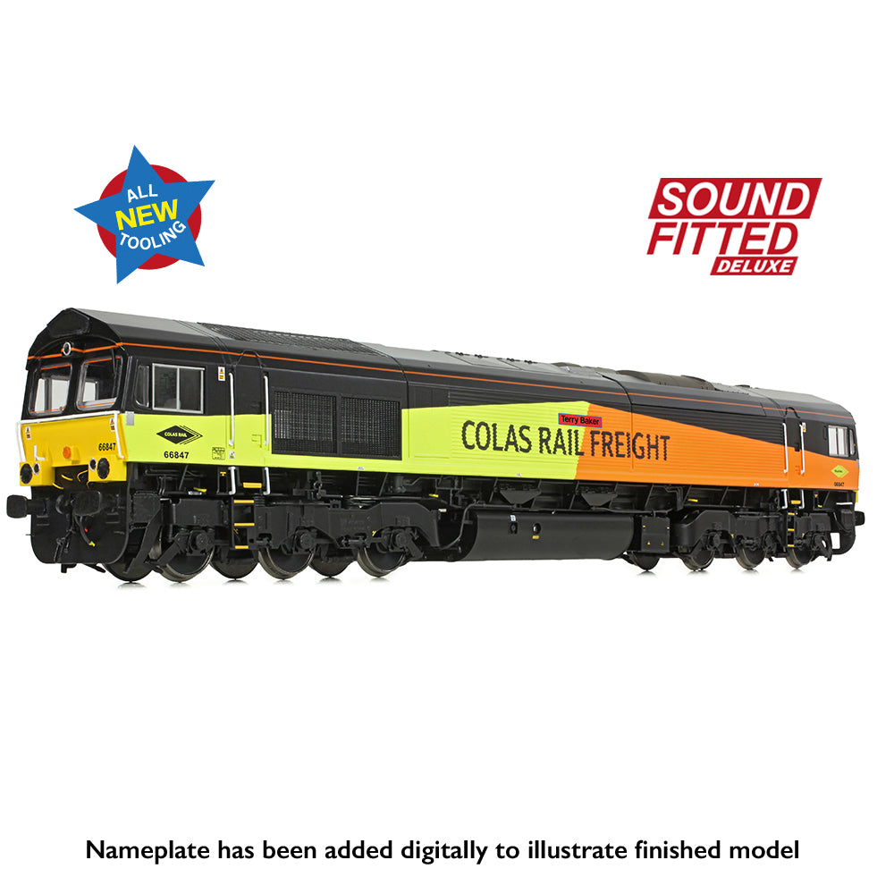 Bachmann 50-004SFX - Class 66/8 66847 'Terry Baker' Colas Rail Freight (SOUND FITTED DELUXE)