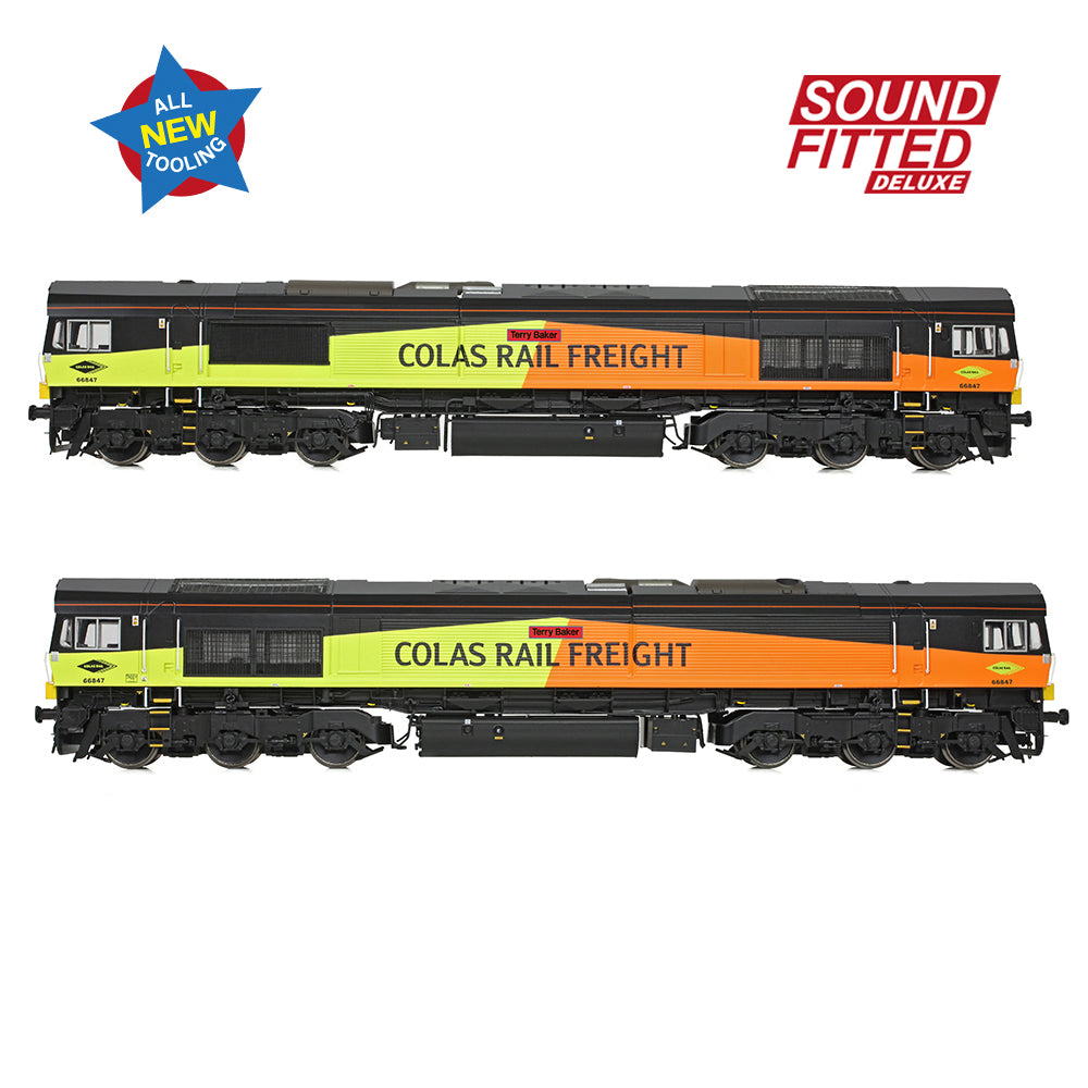 Bachmann 50-004SFX - Class 66/8 66847 'Terry Baker' Colas Rail Freight (SOUND FITTED DELUXE)