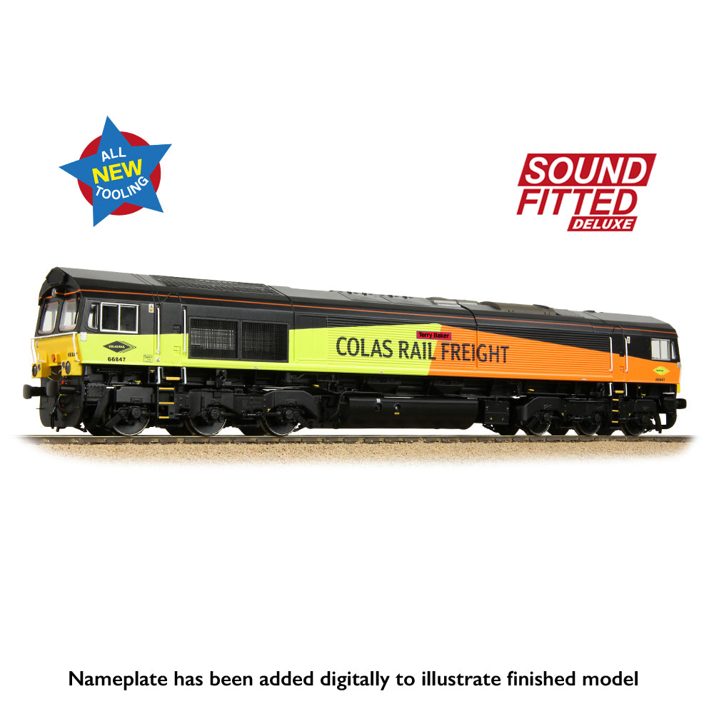 Bachmann 50-004SFX - Class 66/8 66847 'Terry Baker' Colas Rail Freight (SOUND FITTED DELUXE)