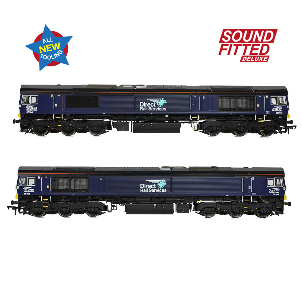 Bachmann 50-009SFX - Class 66/3 66304 DRS Compass (Small Logo) (SOUND FITTED DELUXE)
