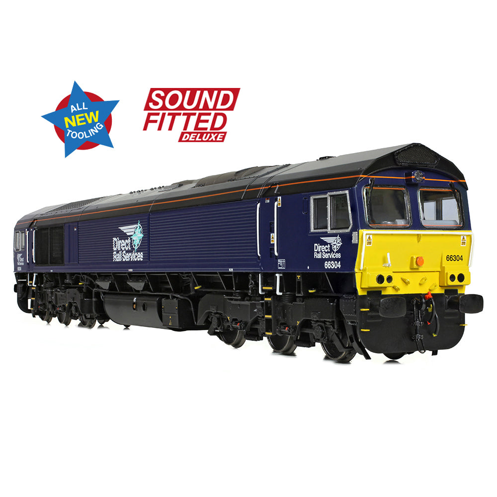 Bachmann 50-009SFX - Class 66/3 66304 DRS Compass (Small Logo) (SOUND FITTED DELUXE)