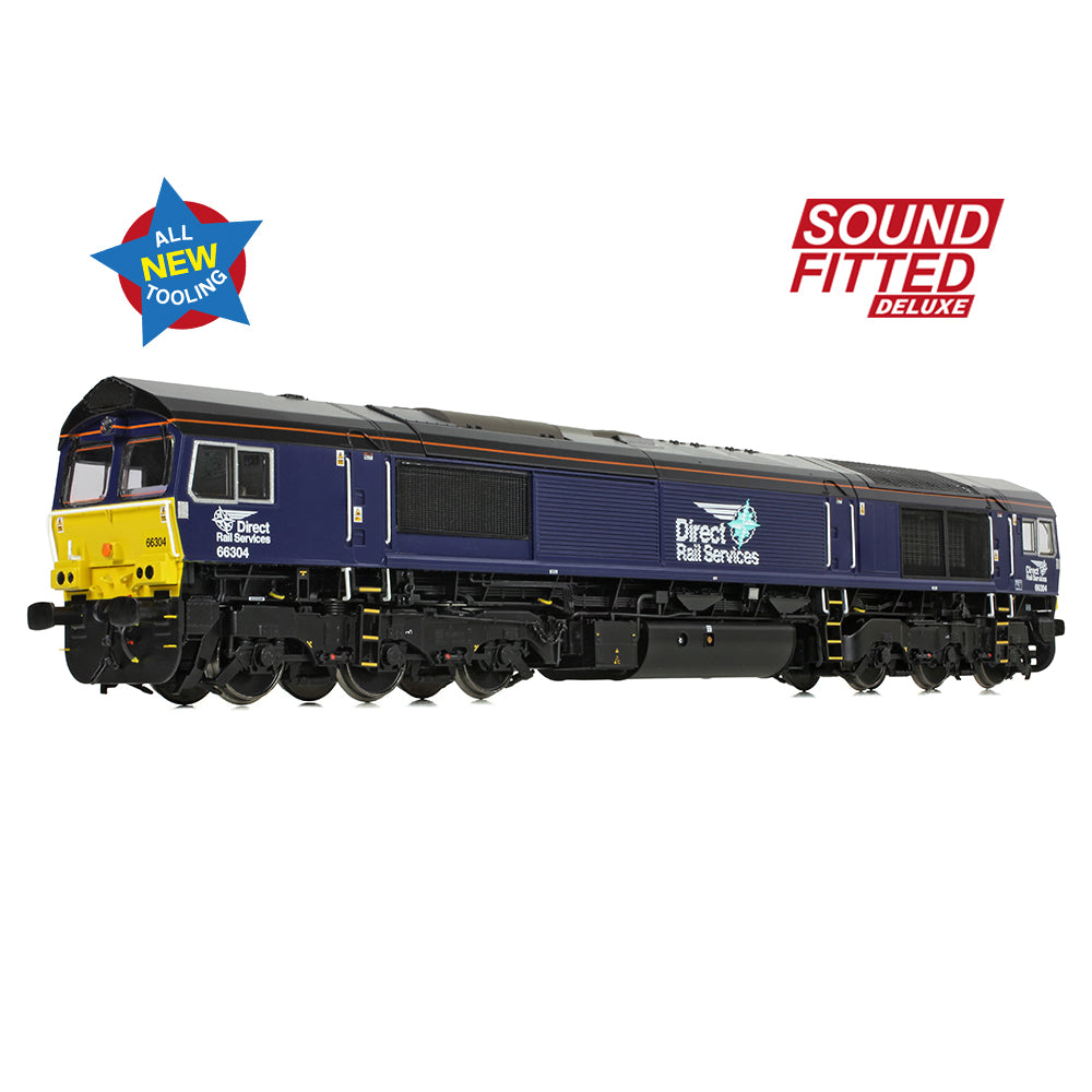 Bachmann 50-009SFX - Class 66/3 66304 DRS Compass (Small Logo) (SOUND FITTED DELUXE)